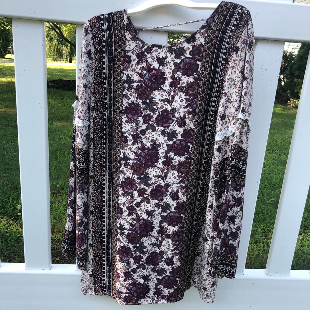 Boho bell sleeve dress🌞